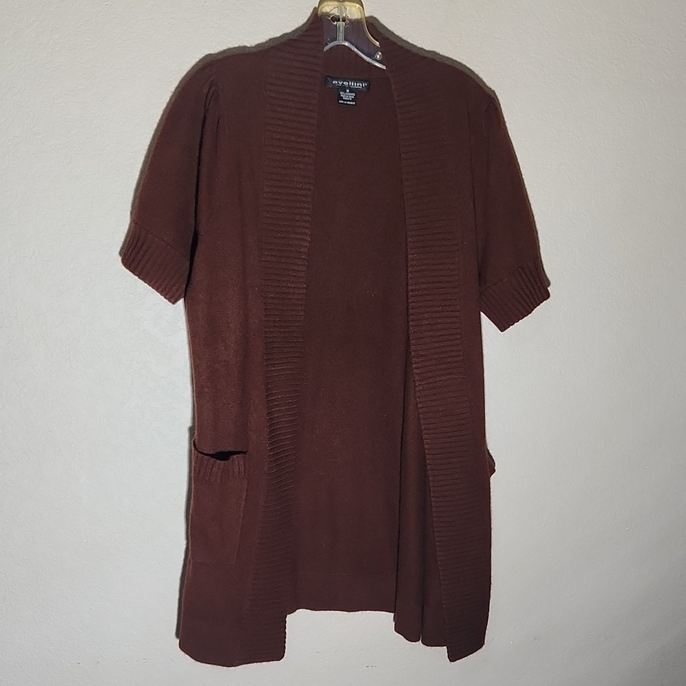 Avellini Cardigan Medium Long Sweater Cashmere Brown